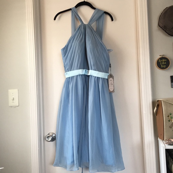 J. Crew Dresses & Skirts - NWT blue chiffon bridesmaid formal dress size 14